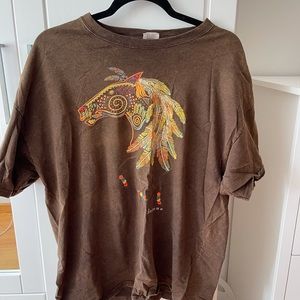 Arizona Vintage Oversized Brown T Shirt